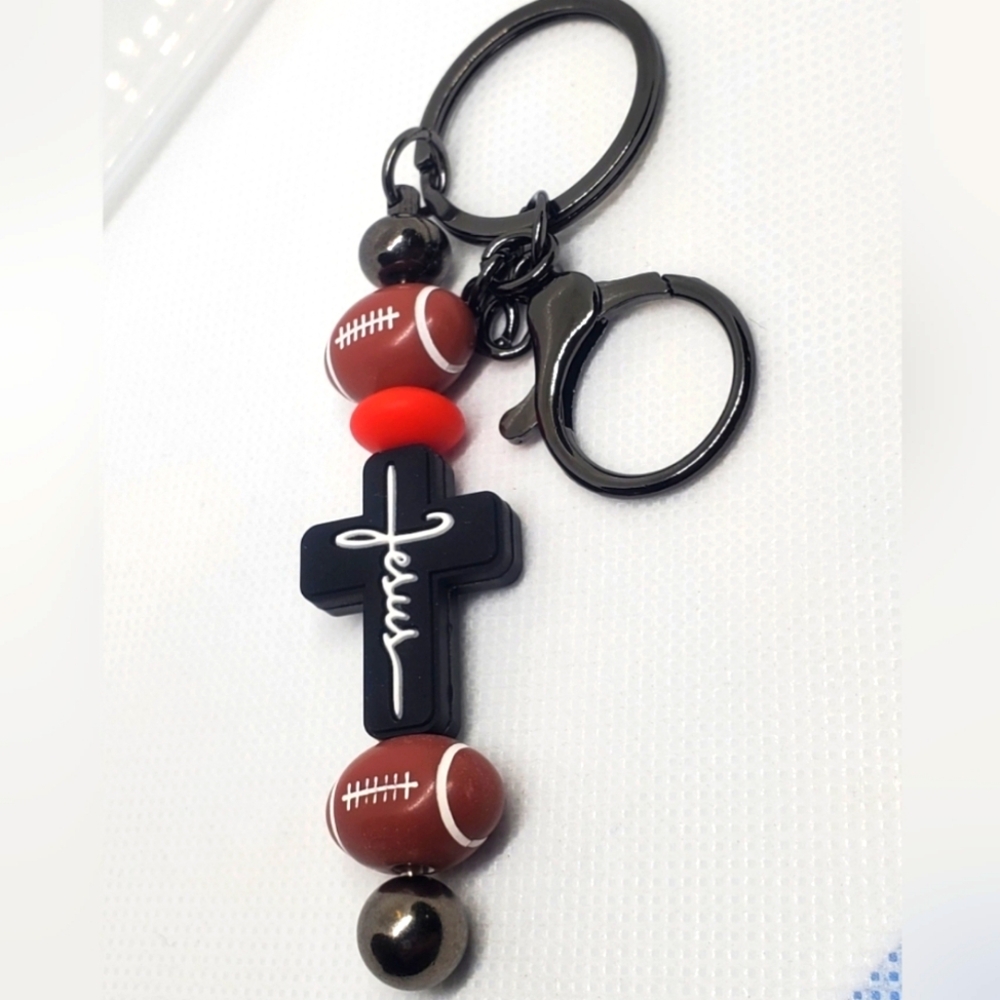 B2G1F 1pc Beaded Keychain, New